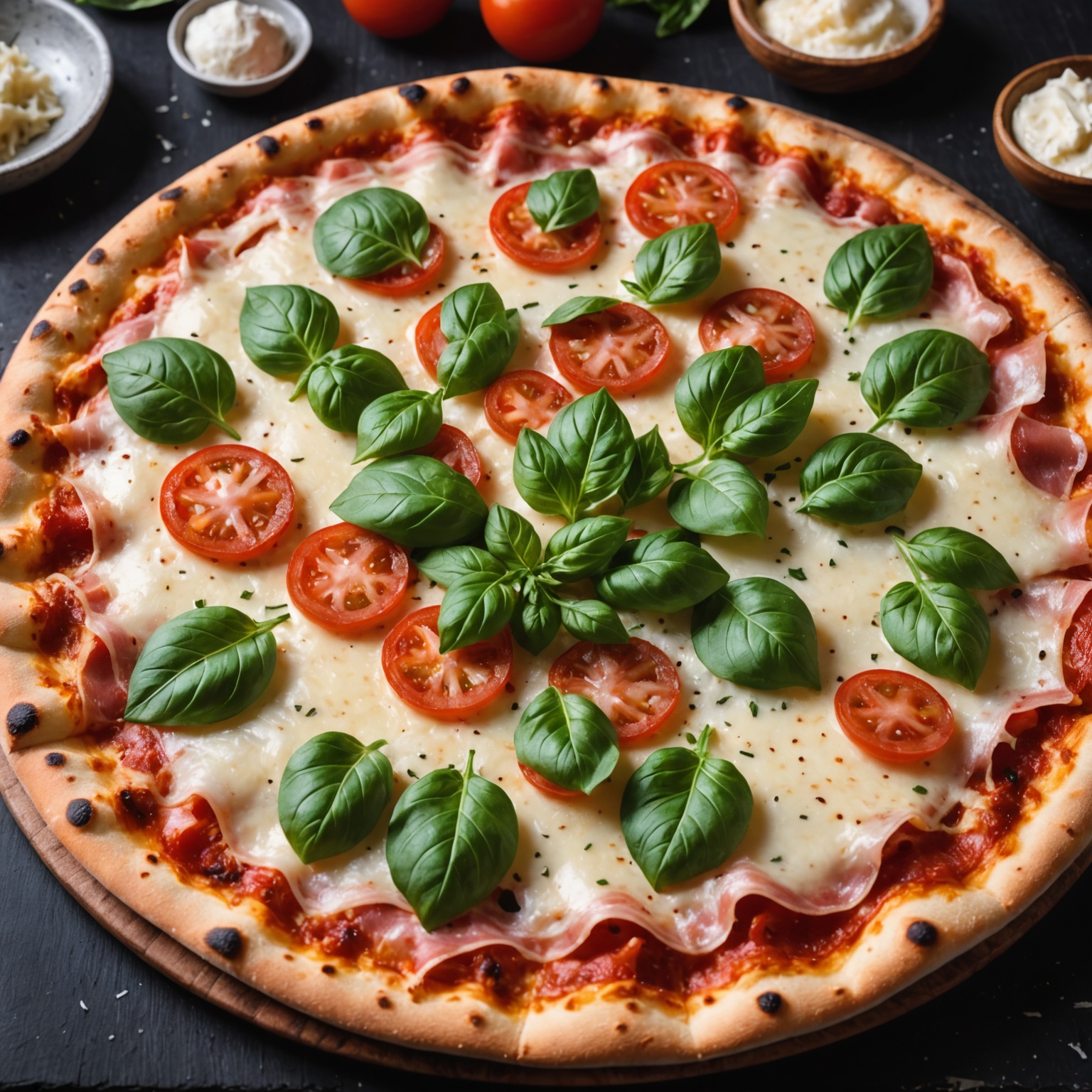Пицца с хамоном